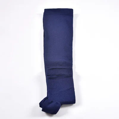 CXZD Модные мужские и женские носки теплые однотонные Гольфы с открытым носком унисекс компрессионные гетры - Цвет: Navy