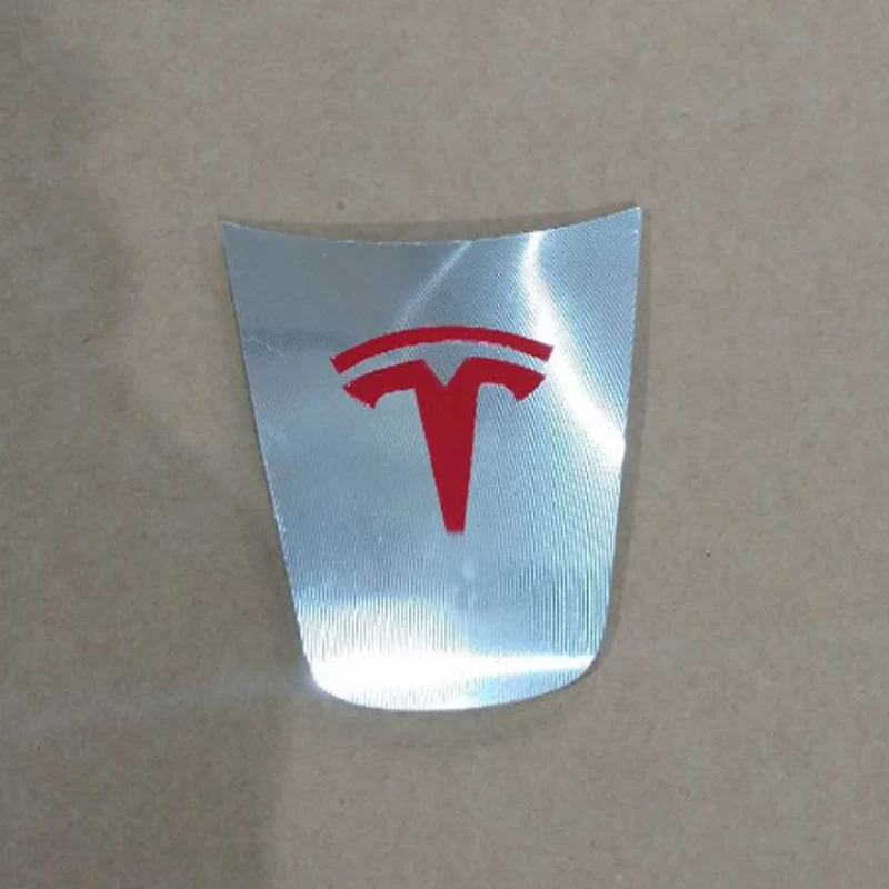 Подходит для Tesla модель 3 рулевое колесо алюминиевый сплав патч интерьер декоративный руль блестки - Название цвета: Red