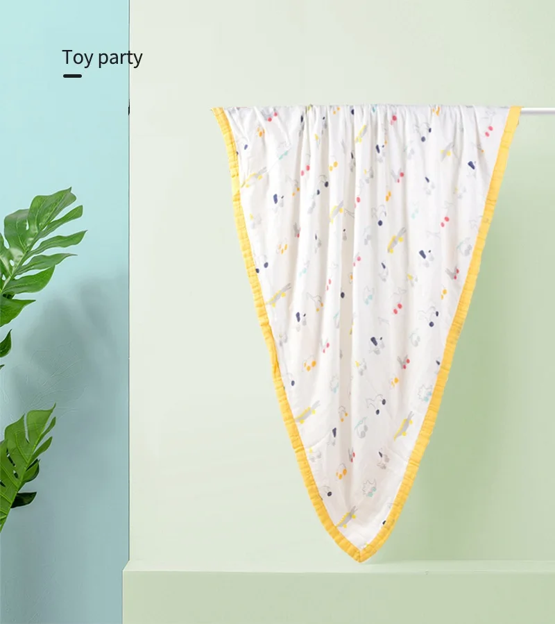 Детское одеяло бамбуковый муслин четыре слоя мультфильм новорожденных пеленание Пеленальный Конверт для младенцев Обёрточная бумага