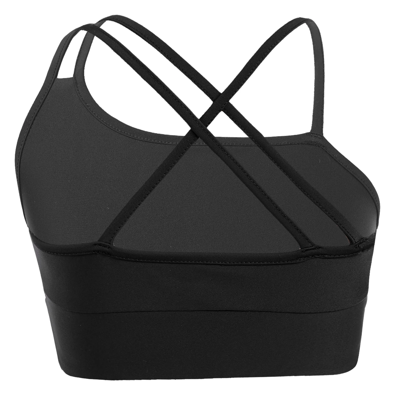 Girls Tank Tops Kids Girls Asymmetrical Spaghetti Straps Sleeveless Strappy Back Open Back Sport Crop Vest Stretchy Yoga Training Top Sportswear girls tank tops,girls sports bras