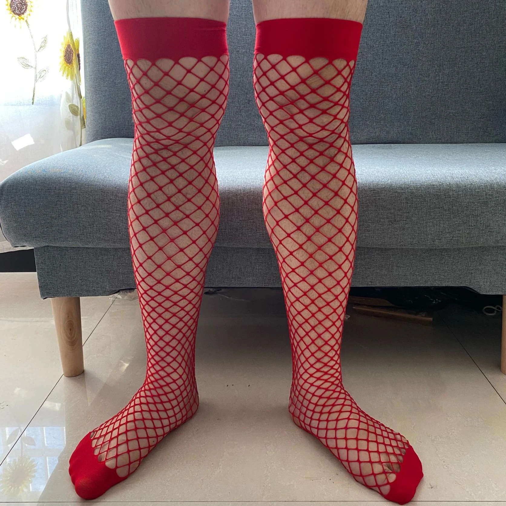 Red Stockings for Man Boy friend Costumes Exotic Sexy Lingerie Mens Underwear Fetish Hosiery New Arrive Calcetines de hombre