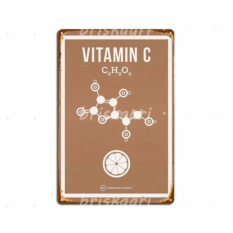 

Vitamin C Metal Signs Wall Decor Club Bar Cinema Garage Design Metal Posters