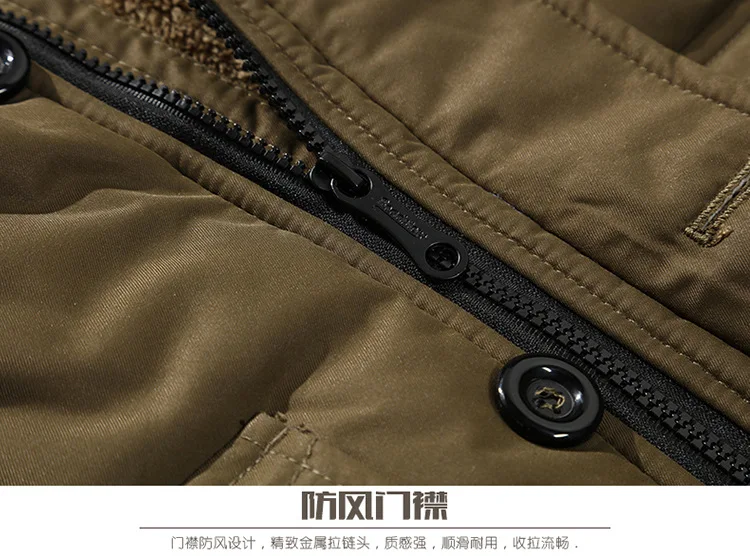 AliExpress зимняя мужская одежда средней длины одежда с хлопковой подкладкой плюс бархатная теплая куртка с хлопковой подкладкой для среднего возраста большой размер