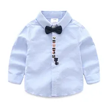 Рубашка для маленьких мальчиков; сезон весна-осень; Повседневные детские топы с длинными рукавами; повседневные блузы с отложным воротником для мальчиков; детская одежда