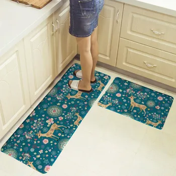 

Value 15 Color Kitchen Floor Mat 2Pc/Set Flannel Printing Cartoon Rug Carpet Suction Absorbent Non-Slip Pad Living Room Door Mat