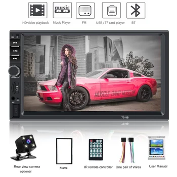

2din Car Radio Bluetooth Multimedia Player HD 7" Touch Screen autoradio auto audio 2 din stereo receiver MP5 USB TF FM Camera