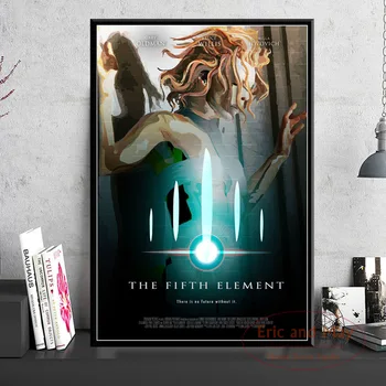 

The Fifth Element Classic Sci-Fi Movie Bruce Willis Art Painting Vintage Canvas Poster Wall Home Decor