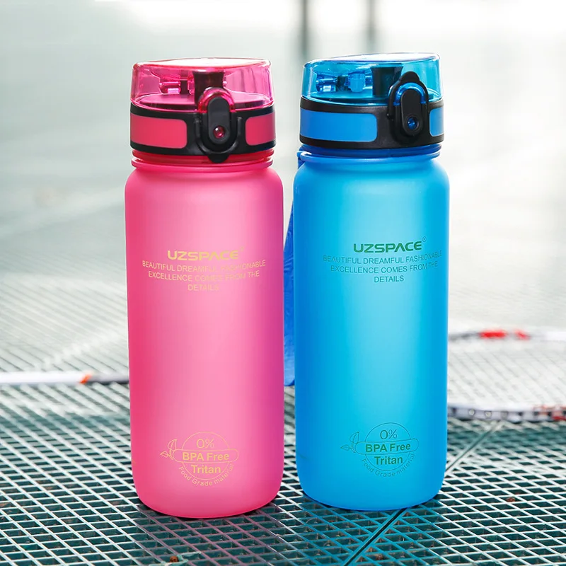 

UZSPACE Kettle Creative Outdoor Glass Students Portable Fitness Plastic Water Bottle Summer Sports Teacup 650 Ml