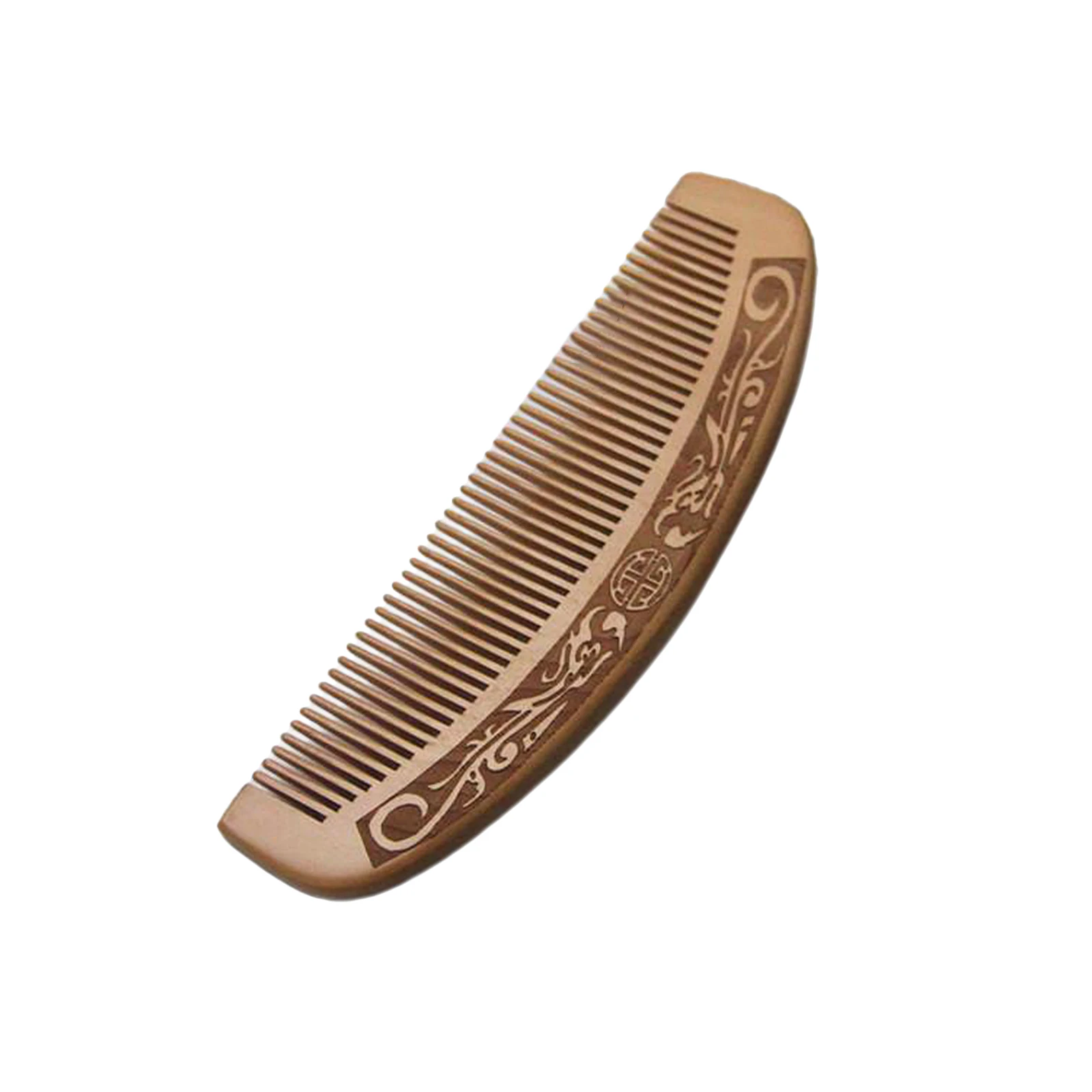 Eco Friendly Handmade Peach Wood Baby Child Kids Hair Brush Comb Healthy Massage Anti-Static Detangling Comb