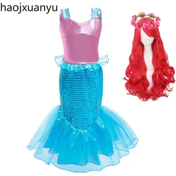 

Christmas Gift Girls Mermaid Dress Sleeveless Glitter Sequins Princess Dress Mermaid Costume for Halloween Cosplay Party