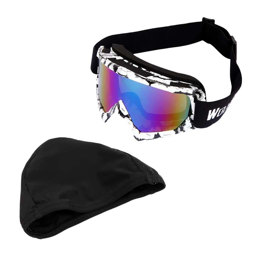 UV400 Protection Skiing Cycling Goggles Sunglasses Eyewear  + Quick-drying Thermal Cycling Skull Hat