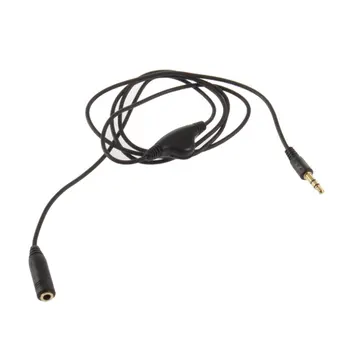 

3.5mm M/F 1M Audio Extension Stereo Headphone Cord Cable with Volume Control Drop Shipping