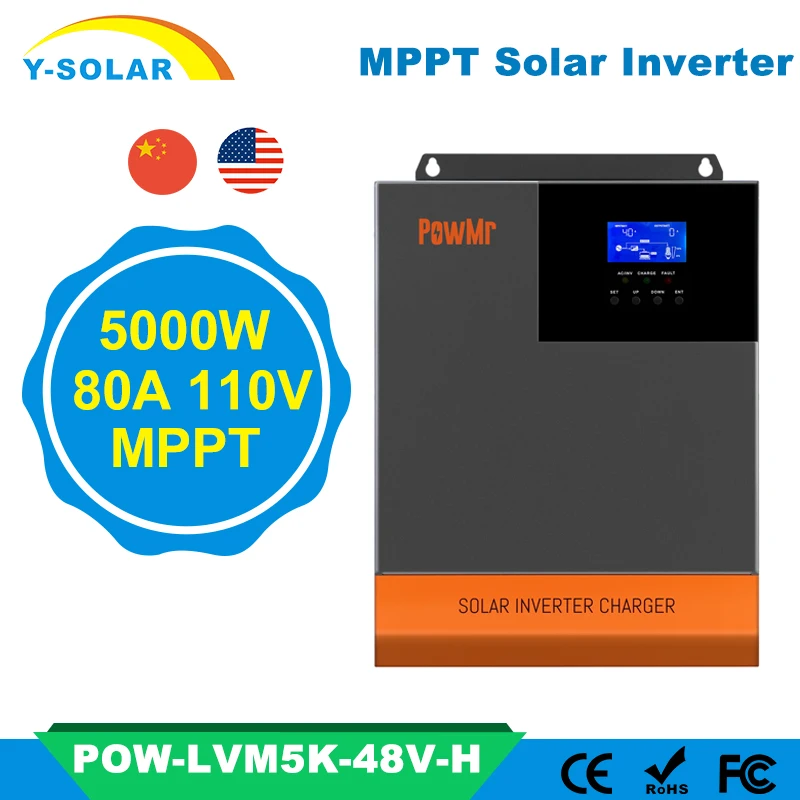 Инвертор солнечной энергии Y-Solar 5 кВт 110 В/120 в пост. Тока 48 инвертор