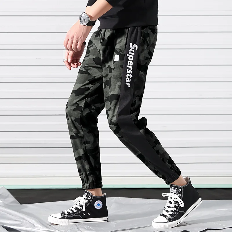 

9063 Camouflage Casual Pants Beam Leg Light Gray Dark Gray Army Green Three-Color M-4xl Indoor Figure