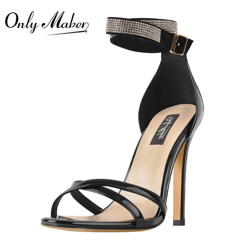 black strap stilettos