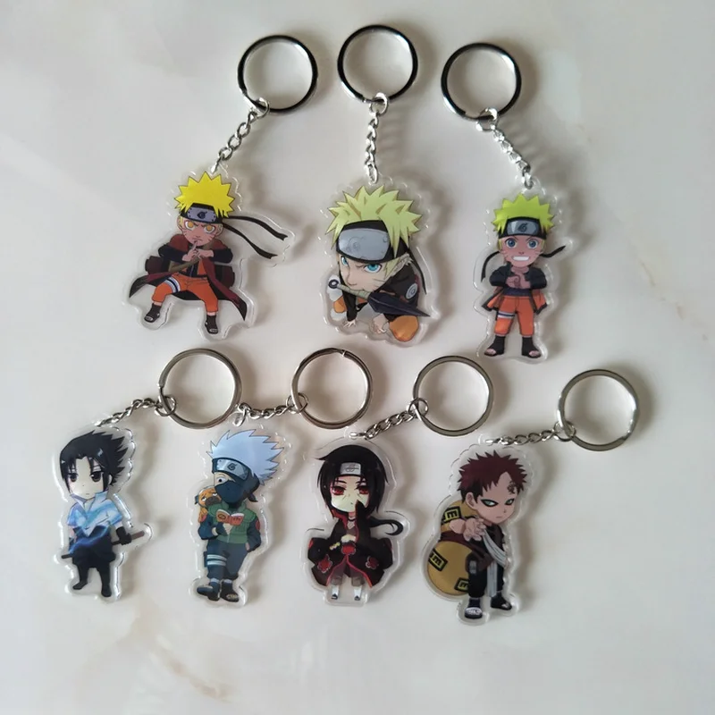

Anime Naruto keychain Uchiha Sasuke Hatake Kakashi Gaara Uchiha-Itachi cute fun cartoon Acrylic key chain Pendant jewelry gift