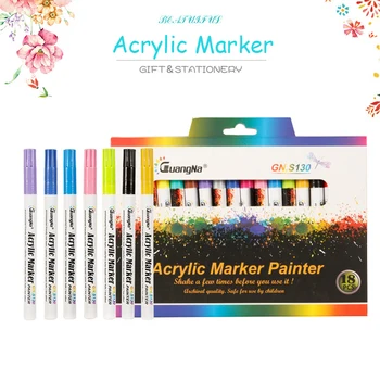 

18 Colors 0.7mm Acrylic Paint Marker Pen Ceramic Rock Glass Porcelain Mug Wood Fabric Canvas Painting Graffiti Watercolor Pen