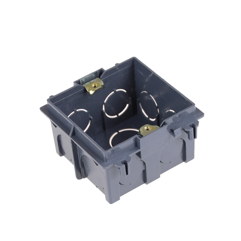 Plastic Wall Plate Wall Mount Junction Box Type 86 Switch Cassette Outlet Wall Switch Box,enclosure Flush Box Black Color afbeelding