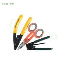 

3 in 1 FFTH Tool Sets Fiber Optic Cable Peeler Leather+Kefra scissors+Double port Vimiller pliers peeling fiber pliers CFS-2