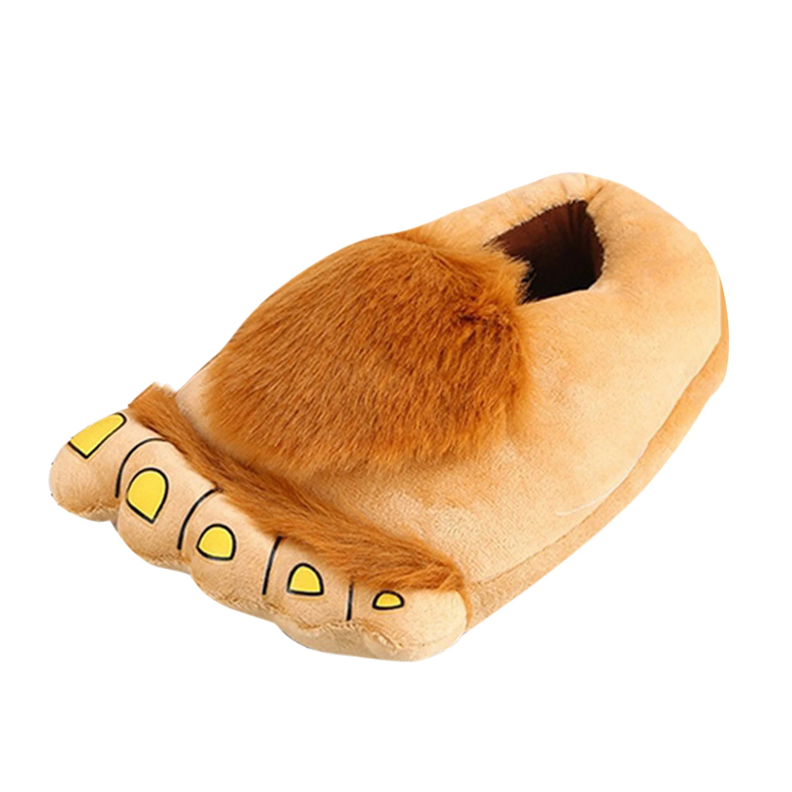Novelty  Furry Slippers for Adult Men Women, Funny Monster Adventure  Bigfoot Indoor Floor Shoes