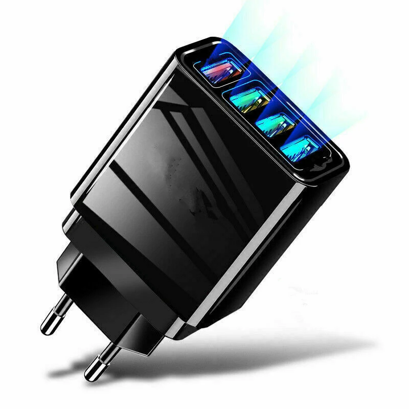 

2019 NEW 1PCS 4 Multi-Port Fast Quick Charge USB Hub Wall Charger Adapter