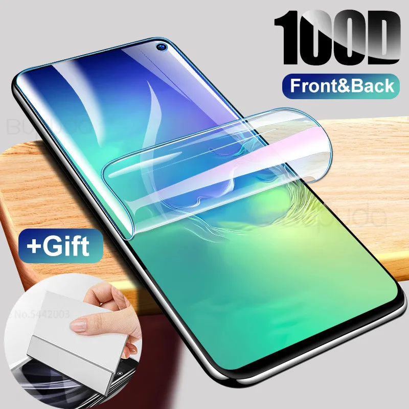 

100D Screen Protector For Samsung Galaxy S10 S9 S8 Plus S10E Front+Back Hydrogel Film For Samsung Note 10 Plus 9 8 S9 Soft Film
