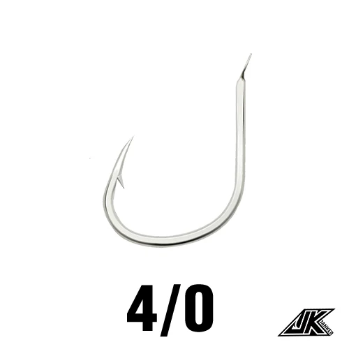 30PCS Pike Jigging Hooks Saltwater Size No.1-2 and 1/0-6/0 Slow Pitch Fishhook Ocean Boat Fishing Accessories Barbed Jig Hook 4 l 0-30pcs