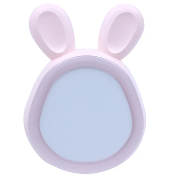 

Bunny Ear LED Digital Alarm Clock Electronic LED Display Sound Control Cute Rabbit Night Lamp Desk Clock for Home Decoration Pin