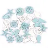 Mixed Ocean Series Blue/white Wood Slices For DIY Scrapbook Embellishment Home Decor Natural Wooden Crafts Supplies 20Pcs M2211 ► Photo 1/6