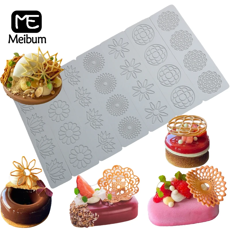 Геометрический узор дизайнерский кружевной коврик с листьями силиконовый для