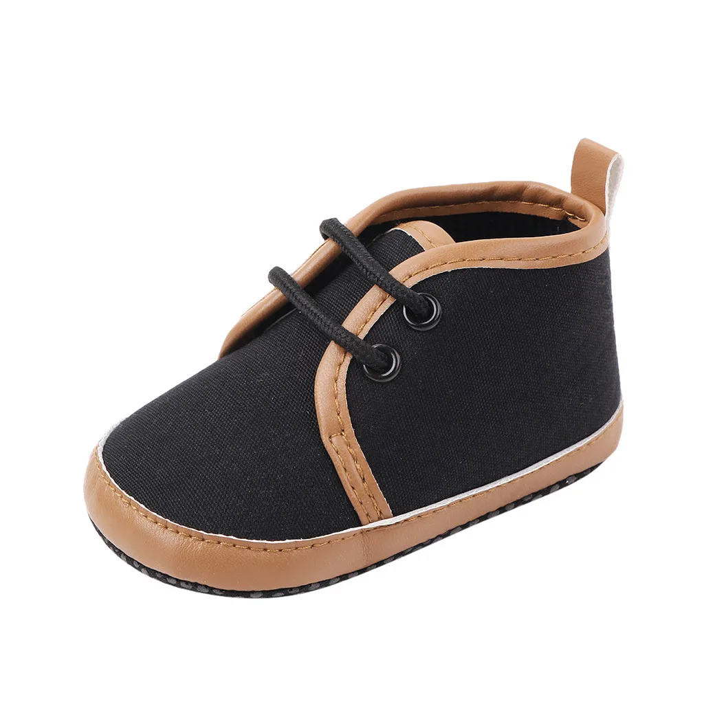 Ботинки для маленьких мальчиков; обувь для новорожденных мальчиков; сезон осень-зима; обувь для малышей; ботиночки; Bebek Ayakkabi; 30 - Цвет: Черный