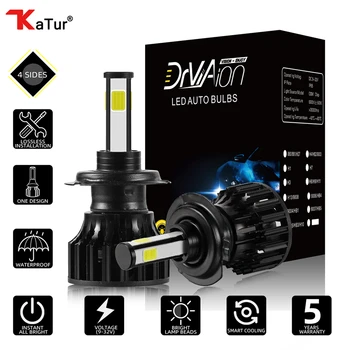 

Katur Led Car Headlights H7 LED H1 H4 H8/H9/H11 HB3/9005 HB4/9006 Auto Bulb 50W 10000LM Automobiles Headlamp 6500K Super Bright