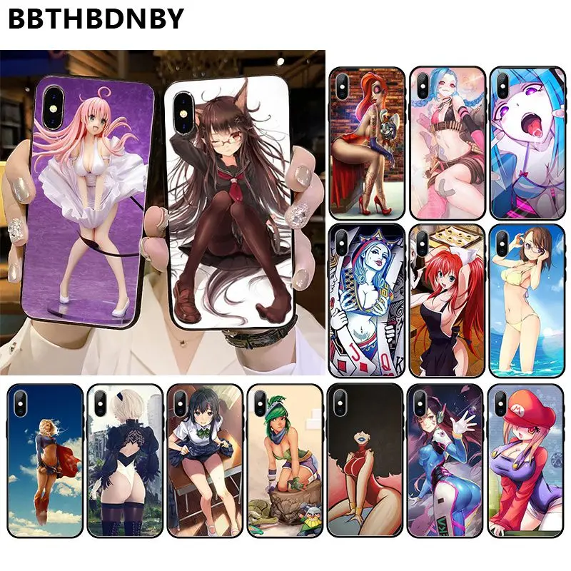 Phone Case Sexy Cartoonl Black TPU Soft Cover for iPhone 11 pro XS MAX 8 7 6 6S Plus X 5 5S SE XR case |