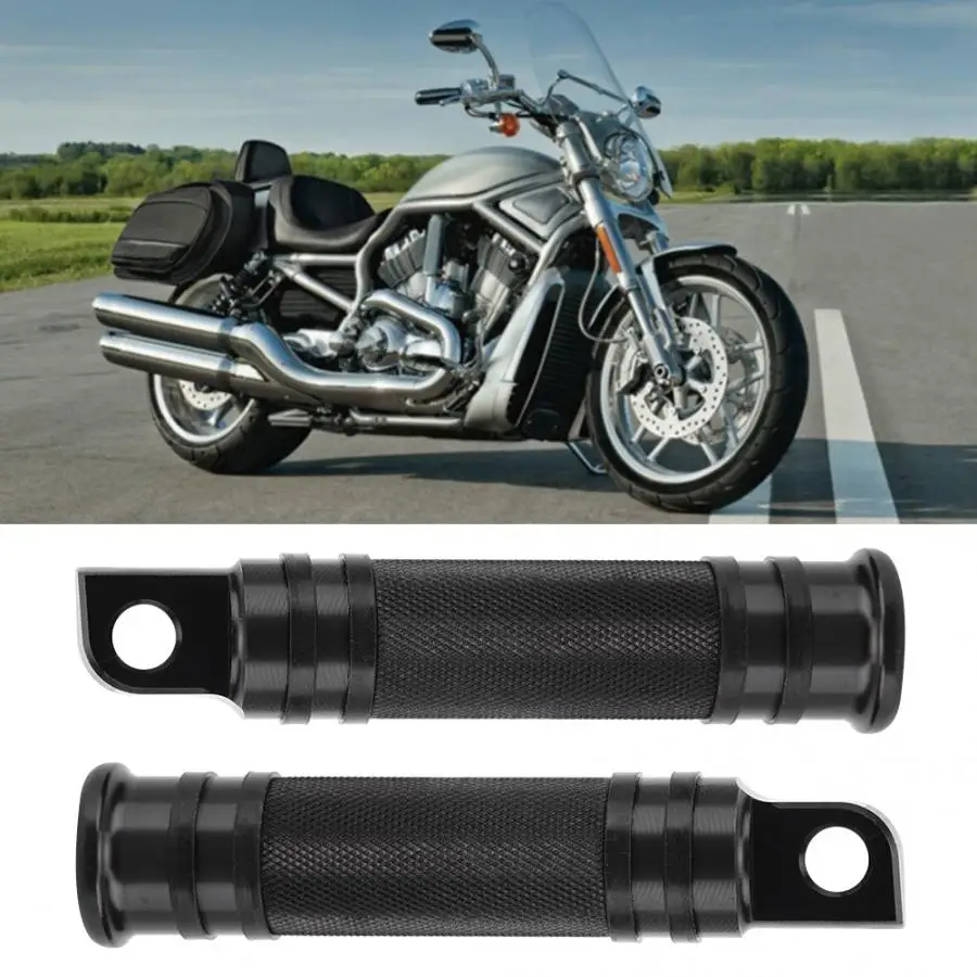 2Pcs Aluminum Alloy Motorcycle CNC Bike Foot Peg svoetsteunen motorfiets Pedals Rest Footrest(Black) motorcycle accessories