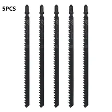 Lâmina de serra t shank 5 peças, 180mm, multiserras, aglomerado, madeira compensada, corte rápido, lâminas t744d 6 tpi