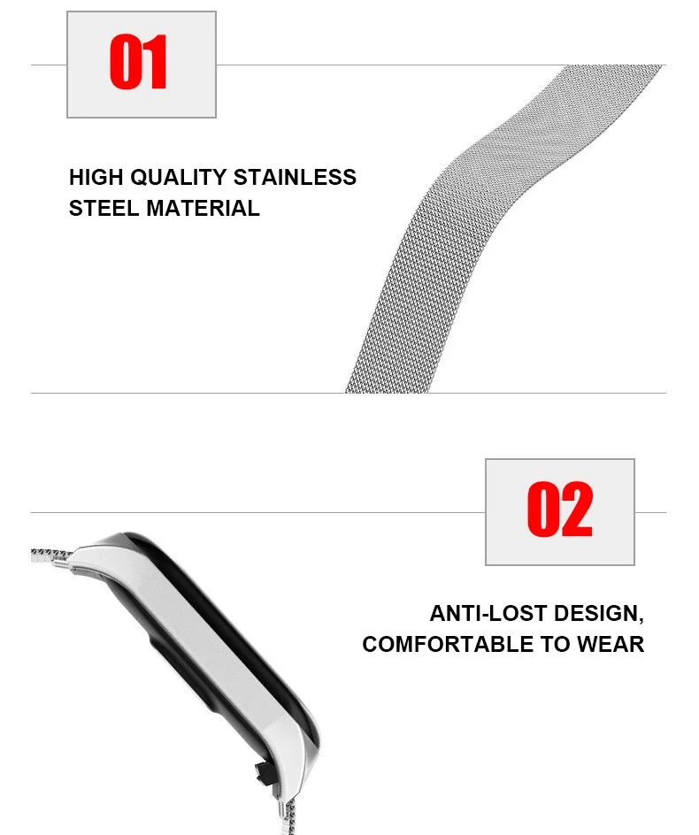 Mi Band 3 4 Strap for fitness bracelet Xiaomi Stainless Steel Wristband Replacement Miband Strap