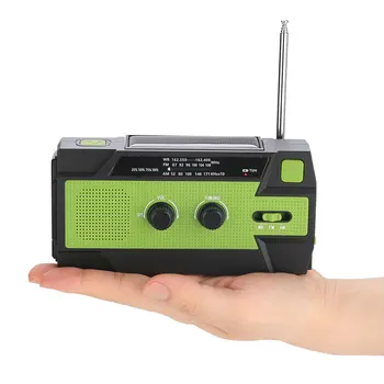 

ET Multifunctional Emergency Hand Crank Radio Portable AM FM SW1 SW2 Radio Self Powered Solar Radios Flashlight Phone Charger