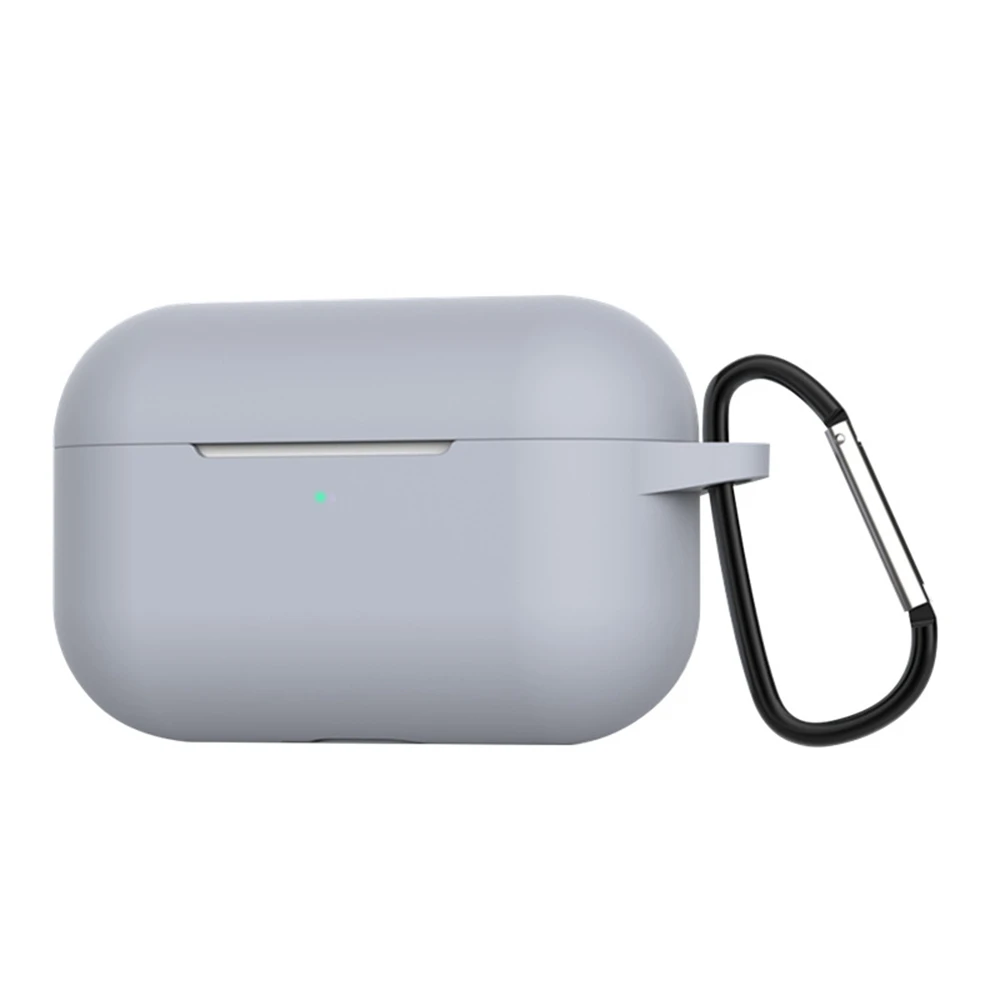 Для Apple Airpods Pro 3 силиконовый чехол для наушников для Fundas Airpods Pro чехол противоударный беспроводной Bluetooth сумки для гарнитур кожи - Цвет: Темно-серый