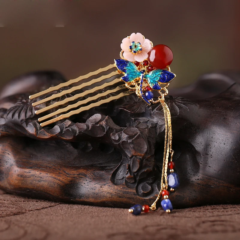 1 шт. ручной работы гребень для волос с кисточками женские древних Стиль