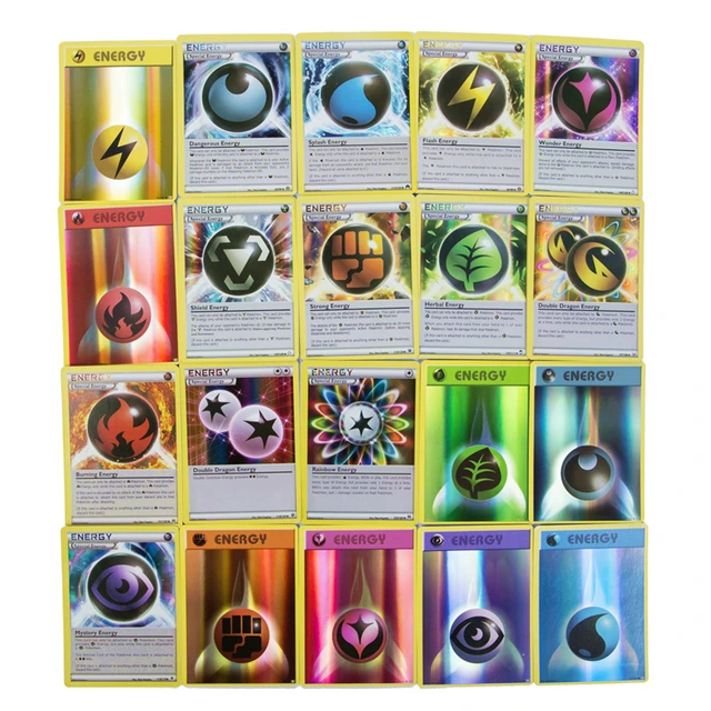10-20 Pcs Pokemon ENERGY Card No Repeat Game Collection English Version Shining TOMY Battle Carte Trading Cards Toys Kids Gift 2