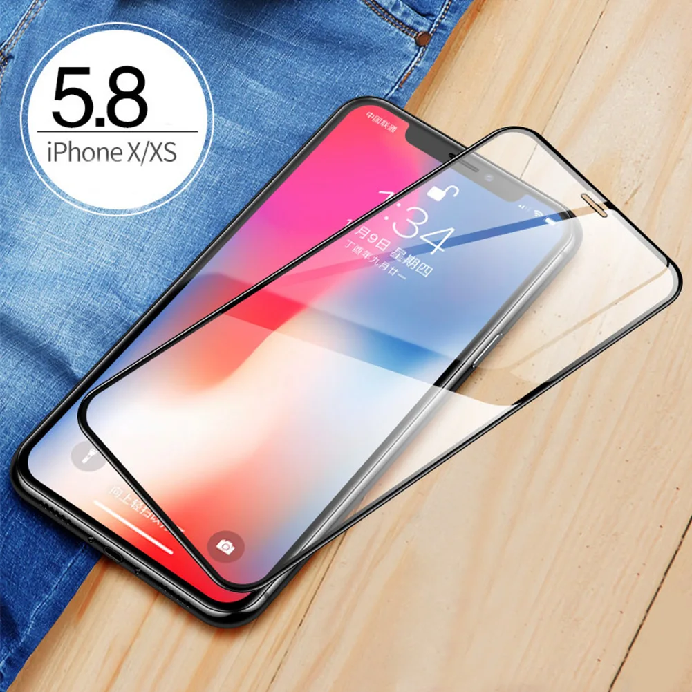

Smooth Full Cover Accessories Phone Screen Protector Hardness Dustproof Scratchproof Tempered Glass Removable For IPhone XS MAX