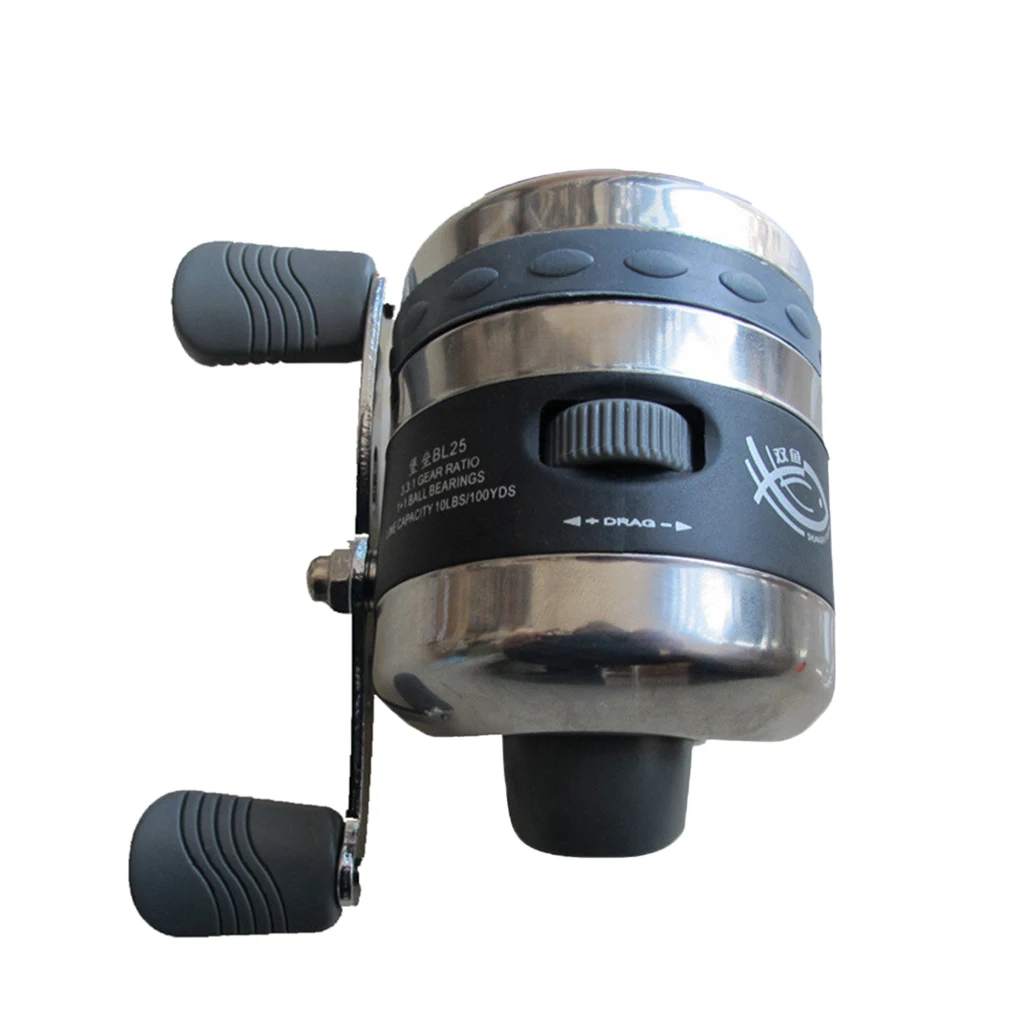 Stainless Steel Spincast Fishing Reel Saltwater Closed Face Under-spin Reel 3.1:1 1+1BB