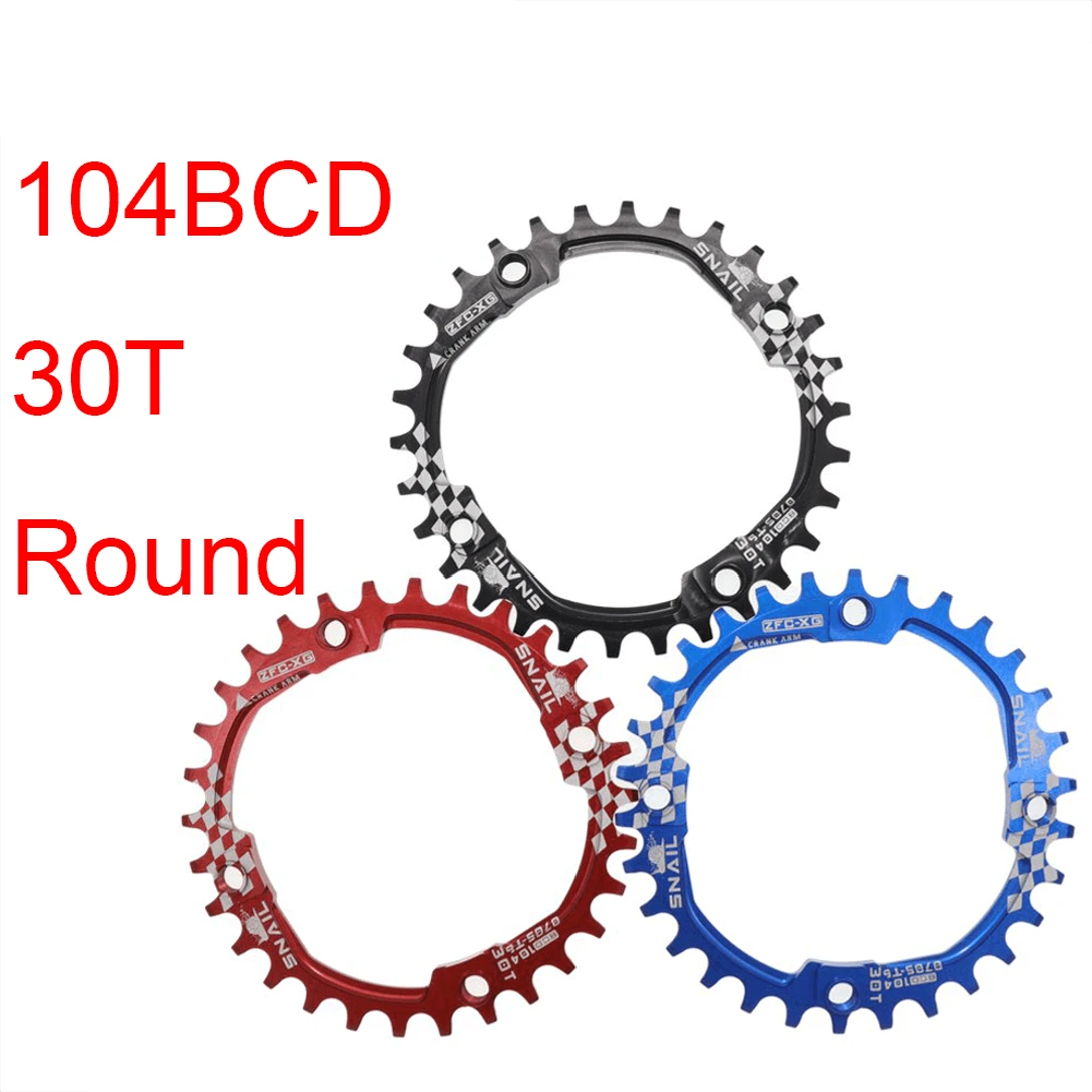 Narrow Wide Chainring 104BCD 30T Single Aluminum Alloy Chainwheel for Most  Bicycle, Road Bike, Mountain Bike, BMX, MTB