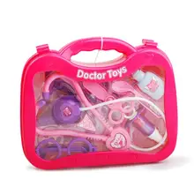 Детский набор доктора, игрушка для девочек и мальчиков, ролевые игры, медицинская коробка медсестры со стетоскопом, Детский развивающий подарок, ролевые игры, чехол для путешествий