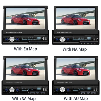

Hot Map LCD Display GPS SAT NAV 7 Inch 1 Din Retractable Auto Video Reverse Image Radio Stereo Wireless Bluetooth Car MP5 Player