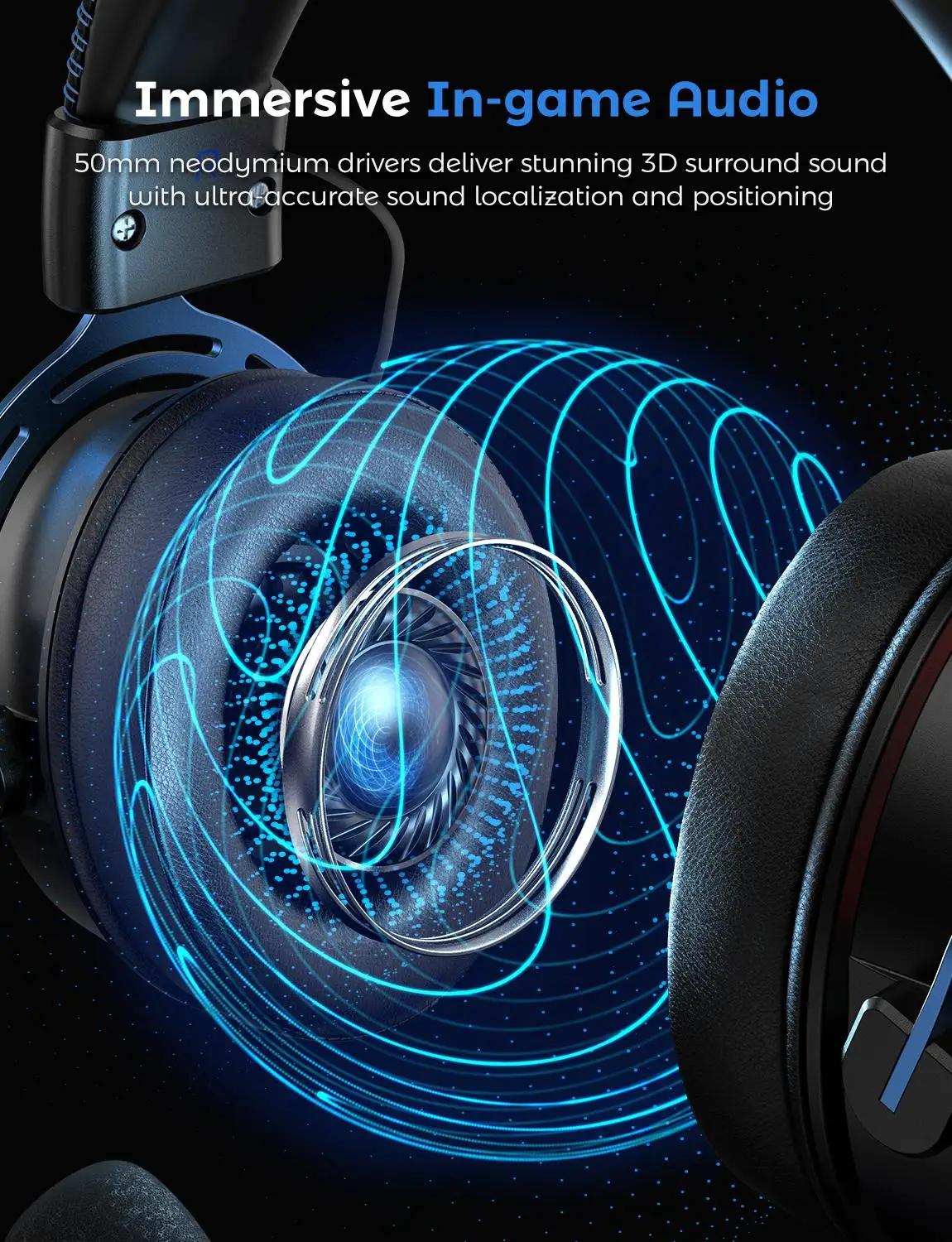 Wired Headphones Mpow/Soulsens Air SE Gaming 3.5mm With Noise Canceling Mic