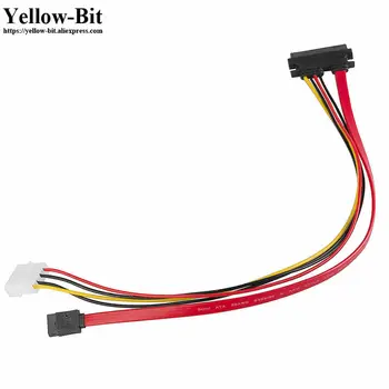

SATA 22pin 7+15pin Female to SATA 7Pin Female&Molex IDE 4Pin Power Computer Cable