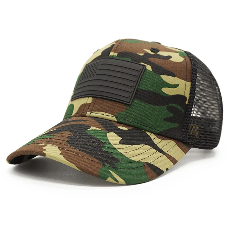 Кепка-бейсболка для мужчин и женщин модная камуфляжная сетчатая бейсболка с
