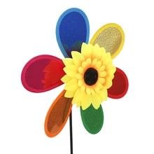 Блёстки Подсолнух садовая ветряная мельница ветер Спиннер окно домашний двор Декор Детская игрушка 72XF