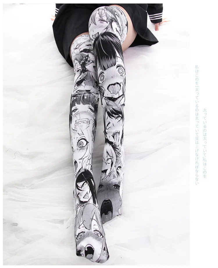 Prowow Anime Cosplay Printed Stockings Lolita Gothic Velvet Overknee Tights Socks Women Girls Long Knee Sexy Costume -Zentai shop online H8e7843d087b3477eb8b8cfaa5291c1cef.jpg